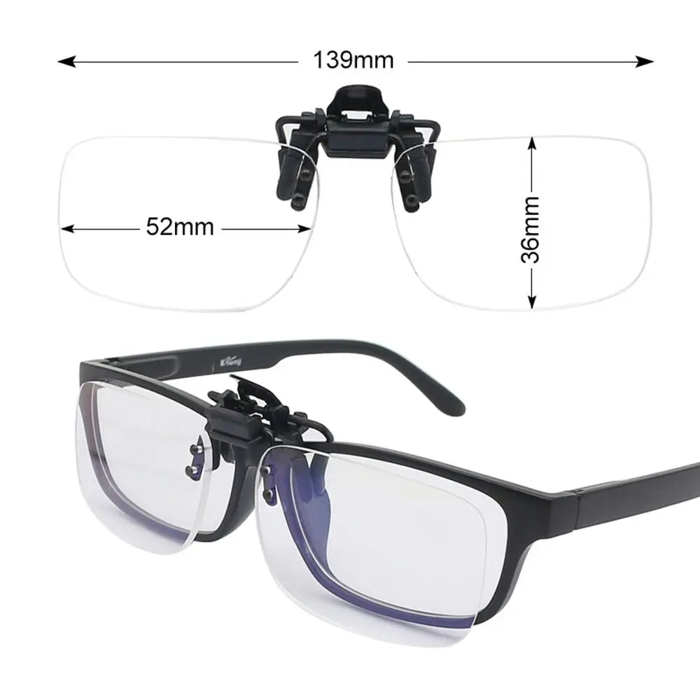 Flip Up Down Clip Presbyopic Glasses Ultra-light with Clip Magnifying Glasses Rimless Optical Lenses Reading Glasses