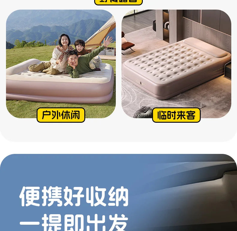 Folding Portable Aerate Bed Lazy King Size Camping Thickening Aerate Bed Frame Automatic Inflatable Cama Individual Furniture