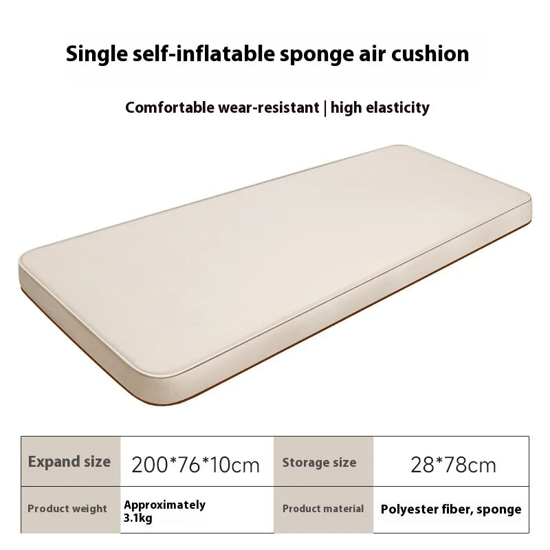 Lohascamping Soft Camping Air Mattress 10cm Compact Folding Sleeping Bed Hotel Outdoor Travel Home Self-inflating Air Mat Pad