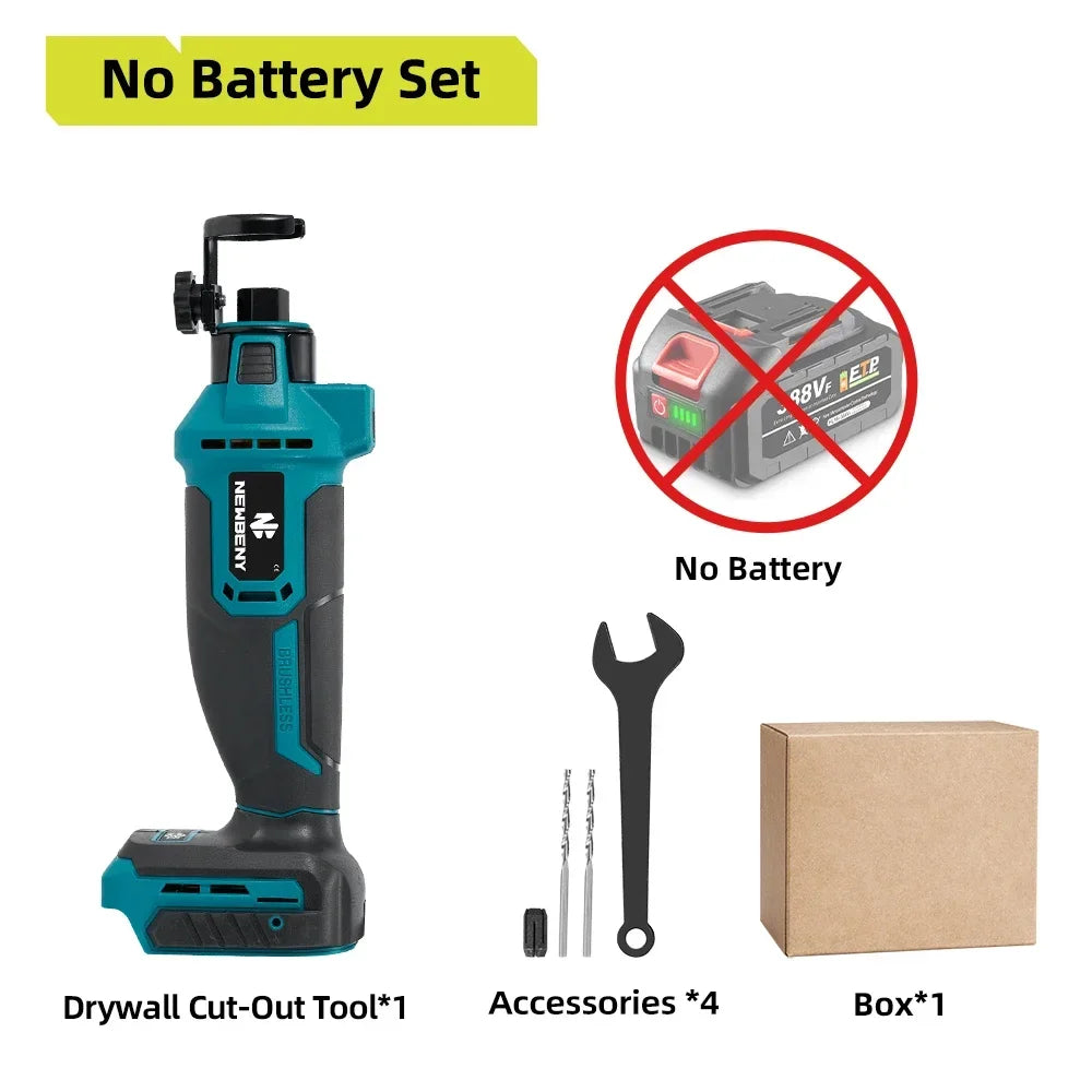 Brushless Electric Drywall Cut-Out Tool 3 Gears Cordless Rotary Saw Cutting Wood Drywall Sheetrock Wood For Makita 18V Battery