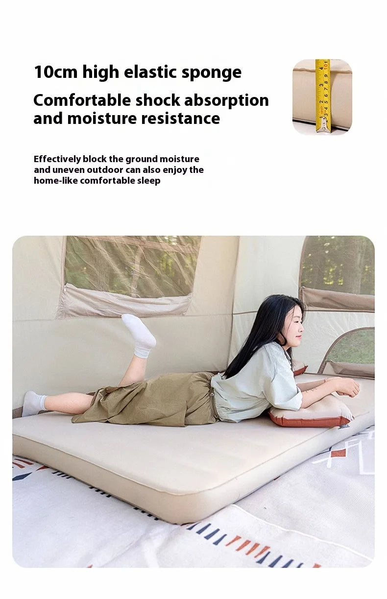 Lohascamping Soft Camping Air Mattress 10cm Compact Folding Sleeping Bed Hotel Outdoor Travel Home Self-inflating Air Mat Pad