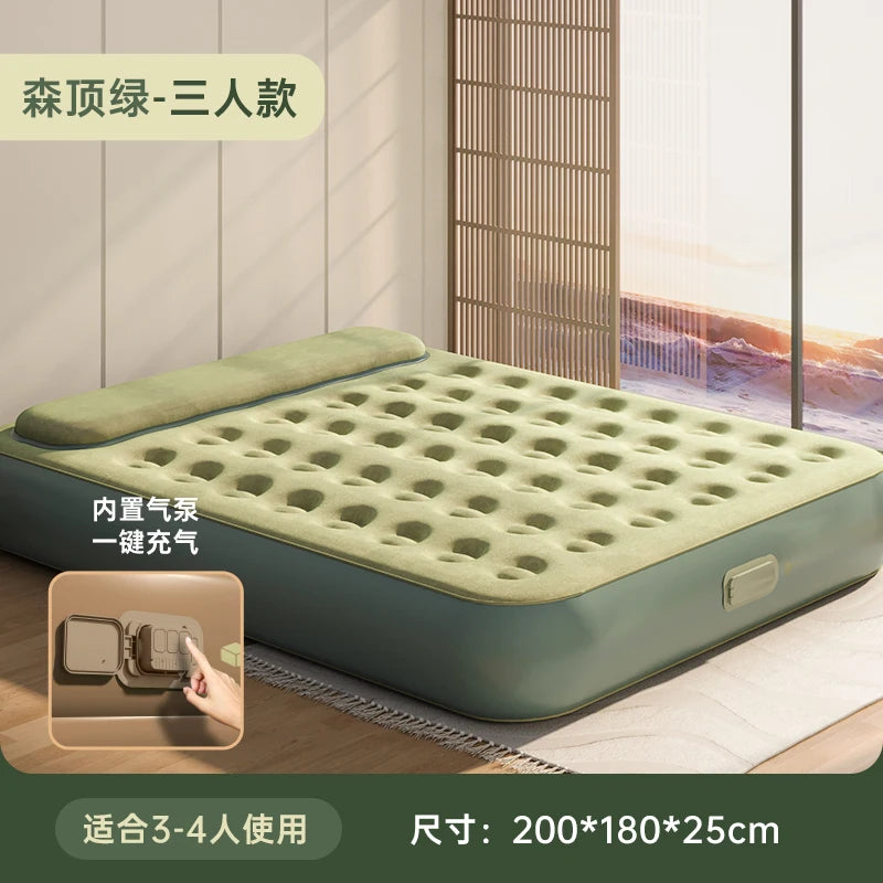 Folding Portable Aerate Bed Lazy King Size Camping Thickening Aerate Bed Frame Automatic Inflatable Cama Individual Furniture