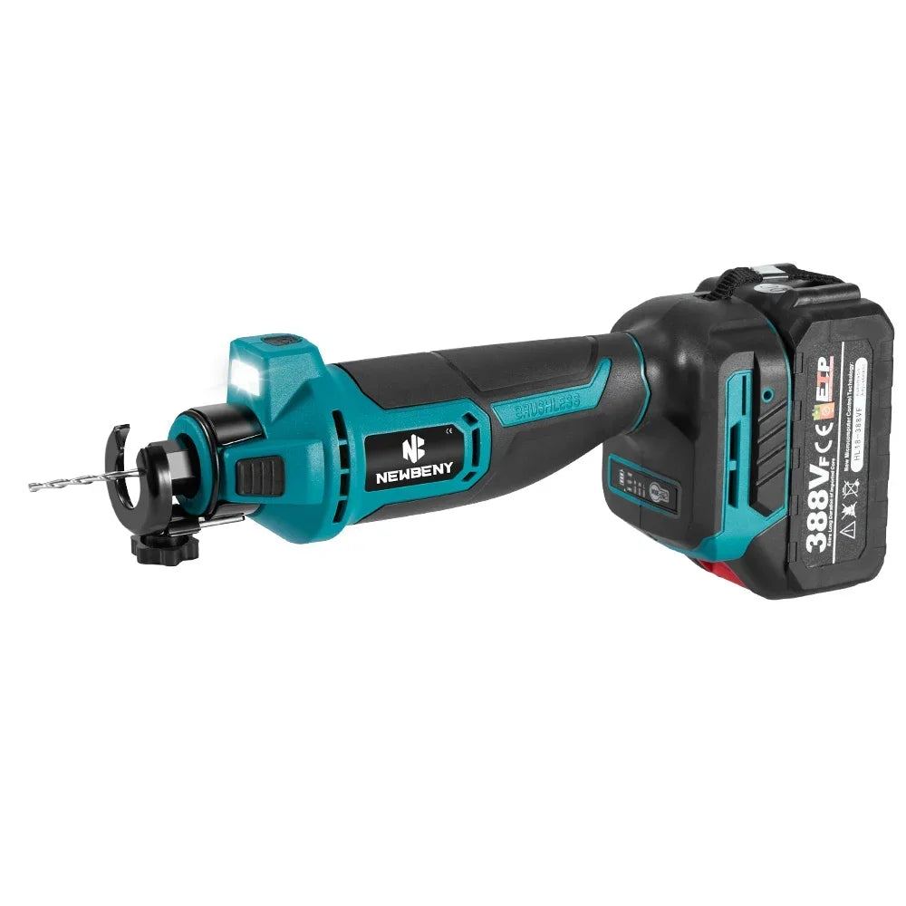 Brushless Electric Drywall Cut-Out Tool 3 Gears Cordless Rotary Saw Cutting Wood Drywall Sheetrock Wood For Makita 18V Battery