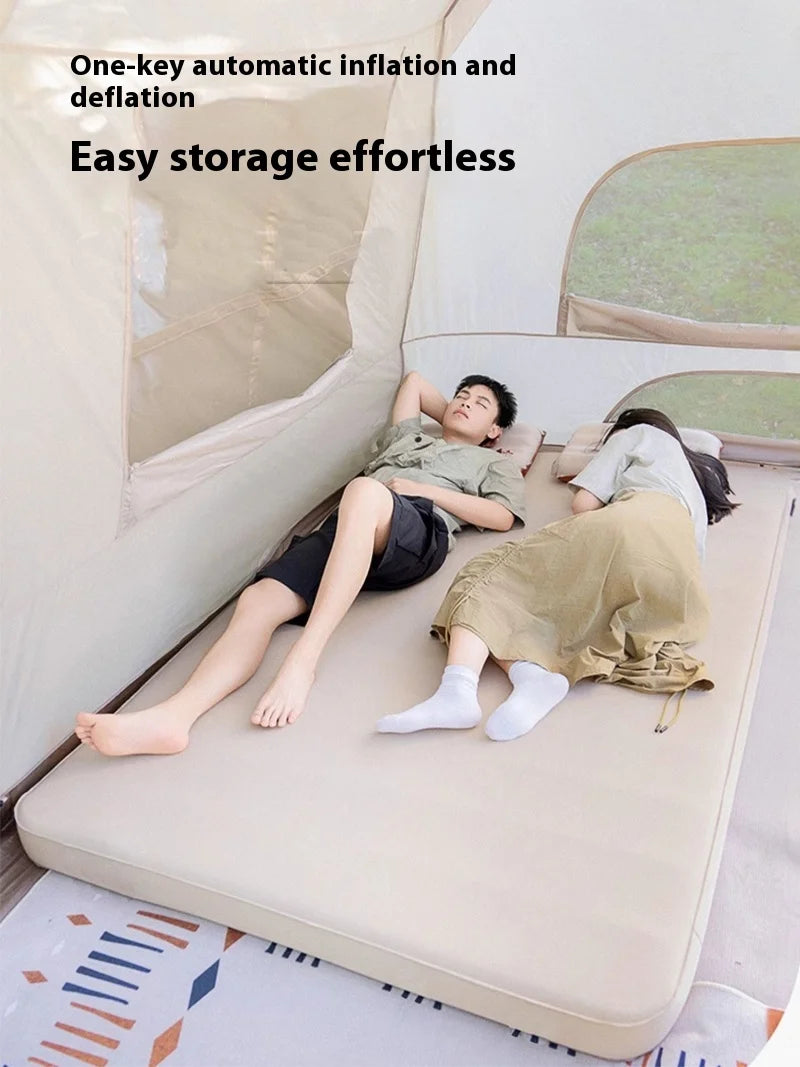 Lohascamping Soft Camping Air Mattress 10cm Compact Folding Sleeping Bed Hotel Outdoor Travel Home Self-inflating Air Mat Pad