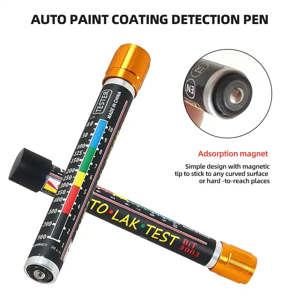 Car Paint Test Thickness Tester Meter Gauge Auto Paint Cars Paint Crash Check Test Paint Tester with Magnetic Tip Scale Pen