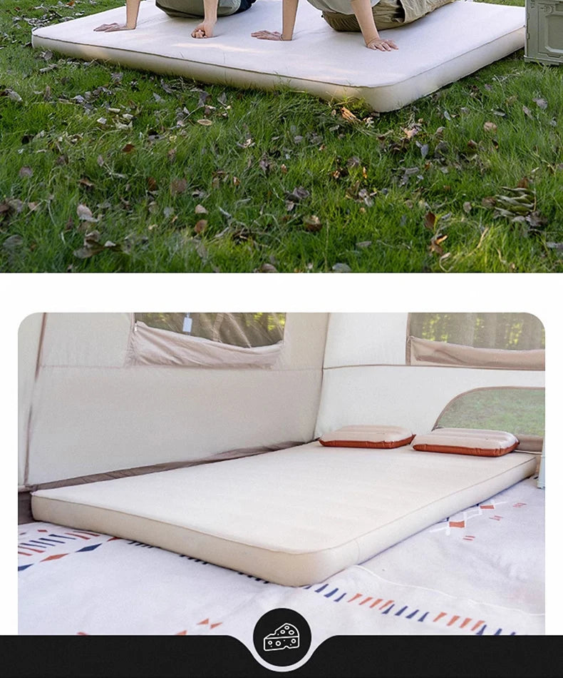 Lohascamping Soft Camping Air Mattress 10cm Compact Folding Sleeping Bed Hotel Outdoor Travel Home Self-inflating Air Mat Pad