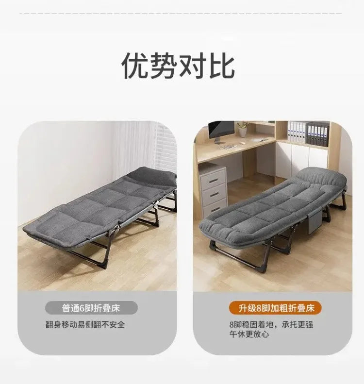 Space Saving Comfortable Bed Japanese Sun Noon Break Frame Black Bed Folding Single Confortable Cama Plegable Home Furniture