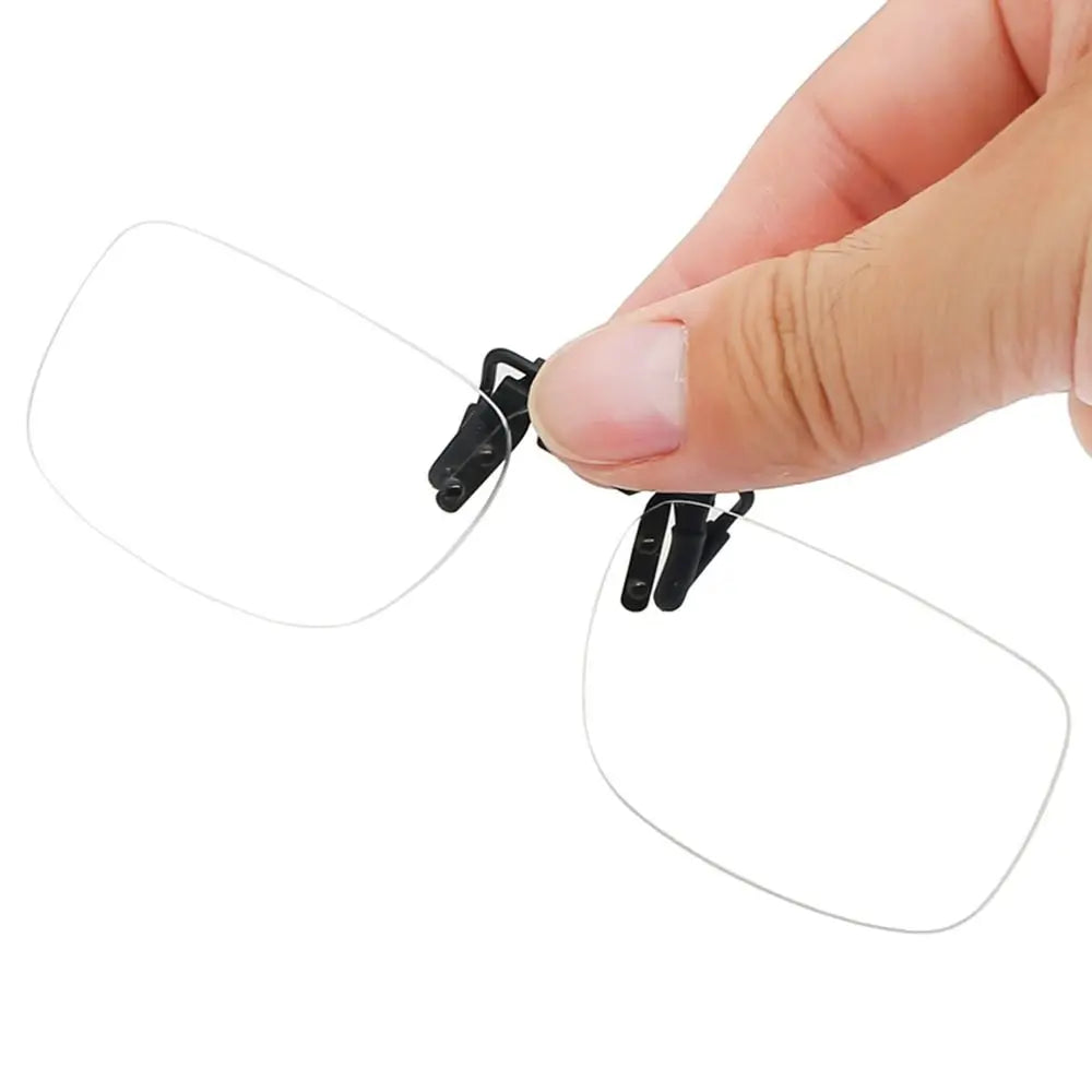 Flip Up Down Clip Presbyopic Glasses Ultra-light with Clip Magnifying Glasses Rimless Optical Lenses Reading Glasses