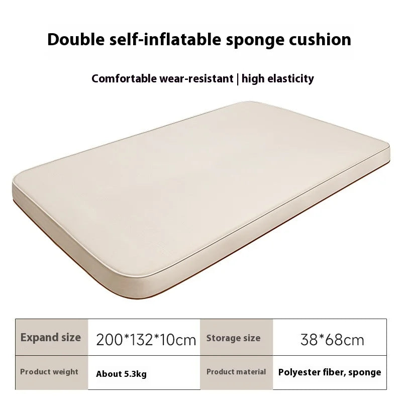 Lohascamping Soft Camping Air Mattress 10cm Compact Folding Sleeping Bed Hotel Outdoor Travel Home Self-inflating Air Mat Pad