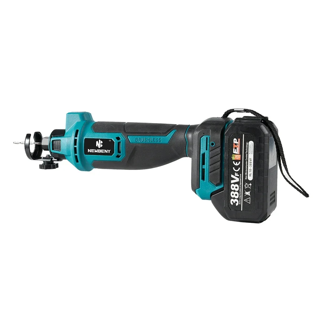 Brushless Electric Drywall Cut-Out Tool 3 Gears Cordless Rotary Saw Cutting Wood Drywall Sheetrock Wood For Makita 18V Battery