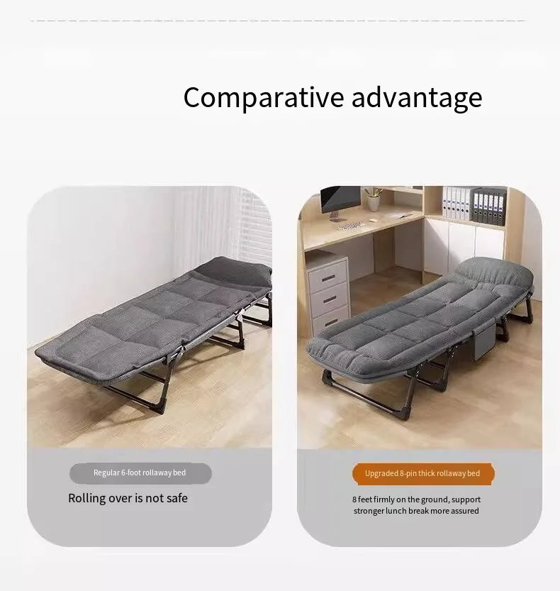 Space Saving Comfortable Bed Japanese Sun Noon Break Frame Black Bed Folding Single Confortable Cama Plegable Home Furniture