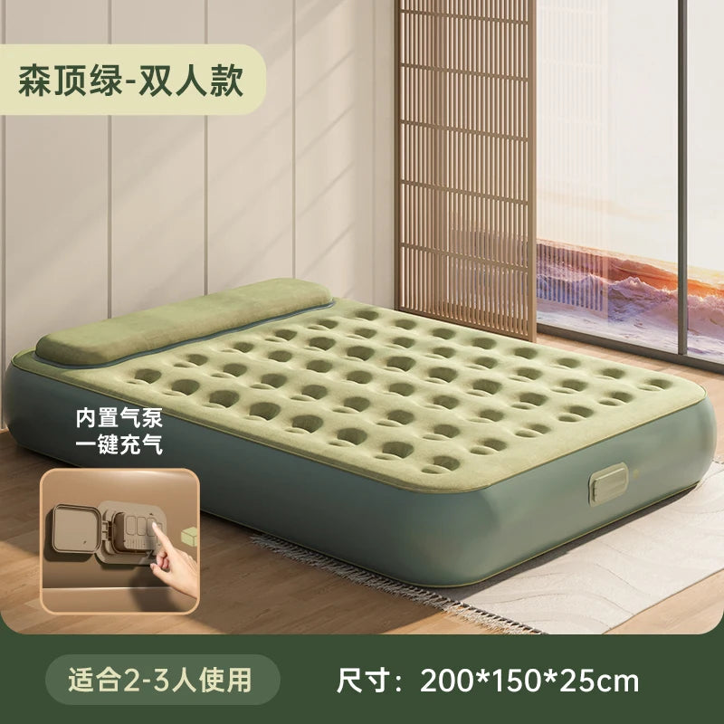 Folding Portable Aerate Bed Lazy King Size Camping Thickening Aerate Bed Frame Automatic Inflatable Cama Individual Furniture