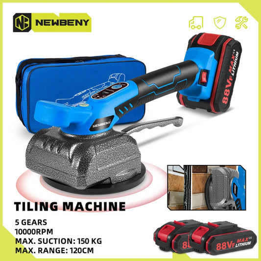 NEWBENY 120CM Electric Tile Tiling Machine Handheld 150kg Wall Floor Tile Laying Vibrating Power Tools For Makita 18V Battery