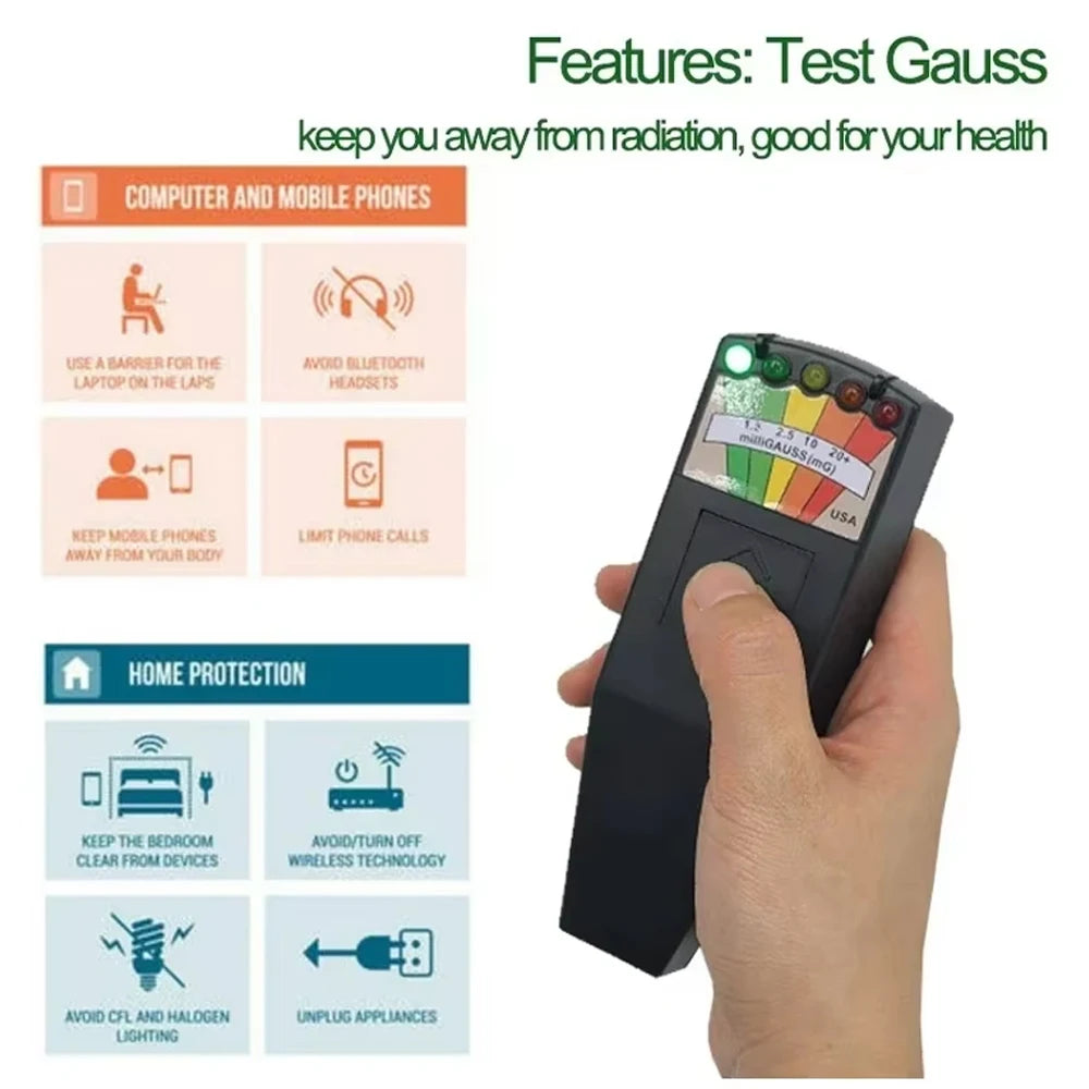 Handheld dosimeter tester electromagnetic field Radiation meter Radiation detector digital electromotive force meter Gauss meter