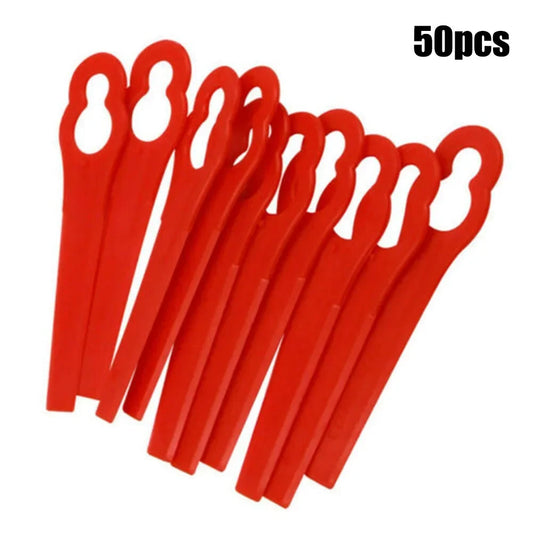 50Pcs Plastic Blades For KULLER  OZITO Grass Trimmer Strimmer Blades Grass Cutting Blade For Cordless Grass Trimmer Garden Tool