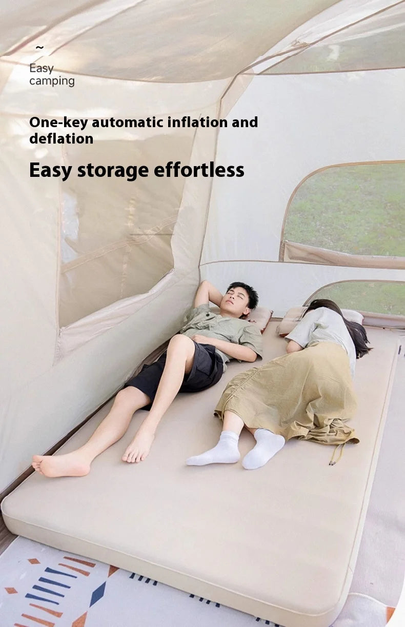 Lohascamping Soft Camping Air Mattress 10cm Compact Folding Sleeping Bed Hotel Outdoor Travel Home Self-inflating Air Mat Pad